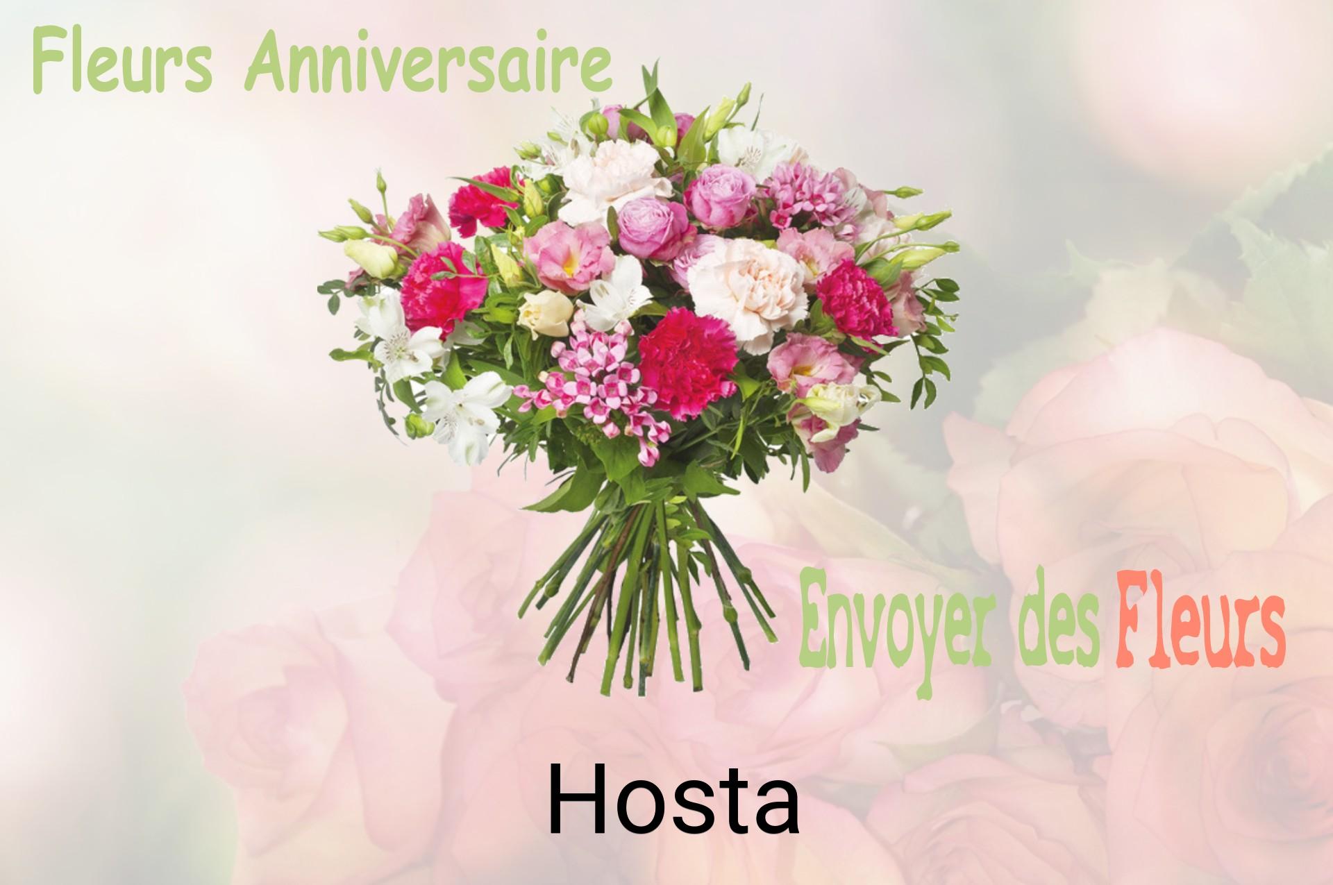 Bouquet de fleurs d’anniversaire livré à Hosta