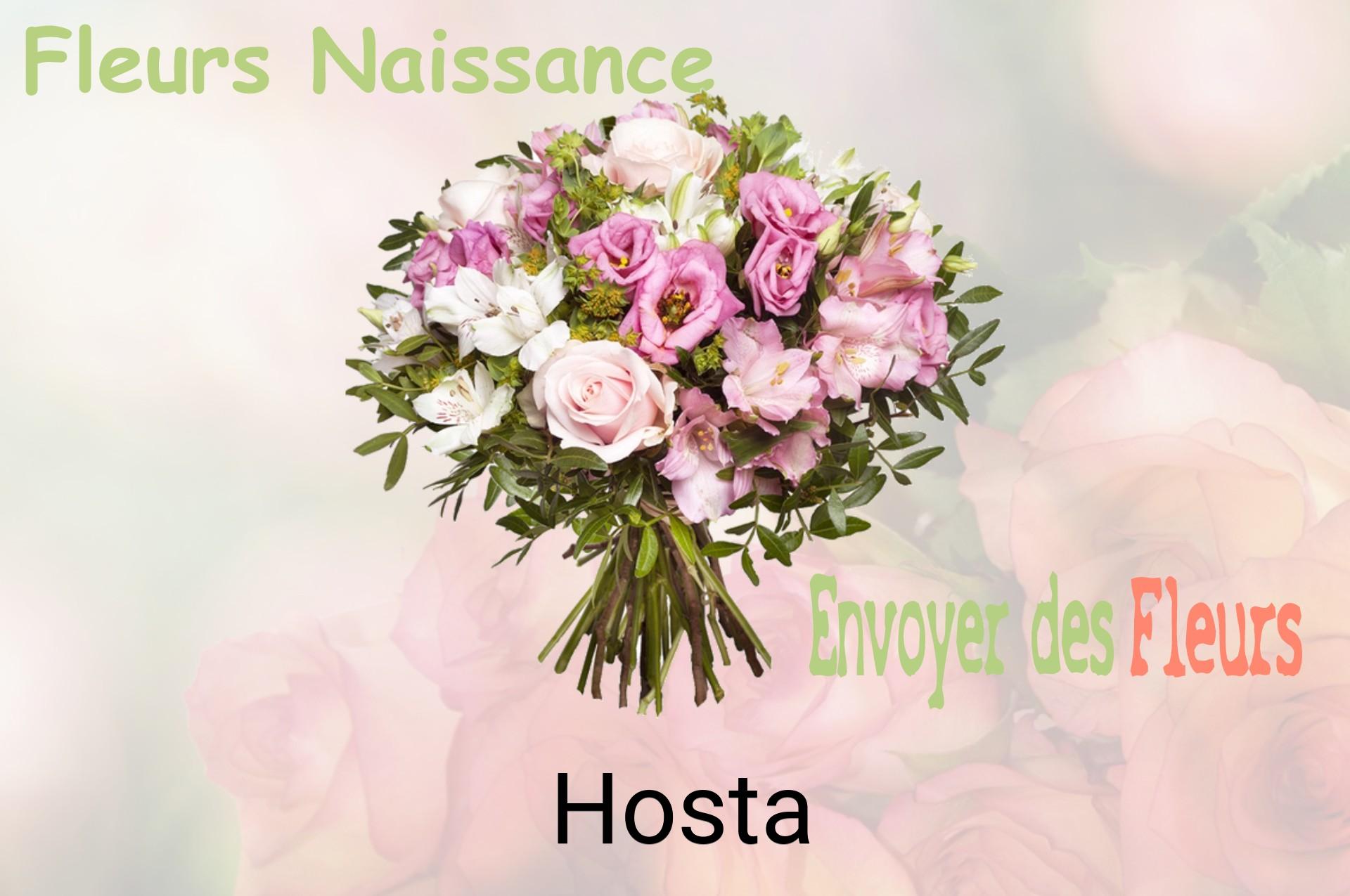 Bouquet de fleurs de naissance livré à Hosta